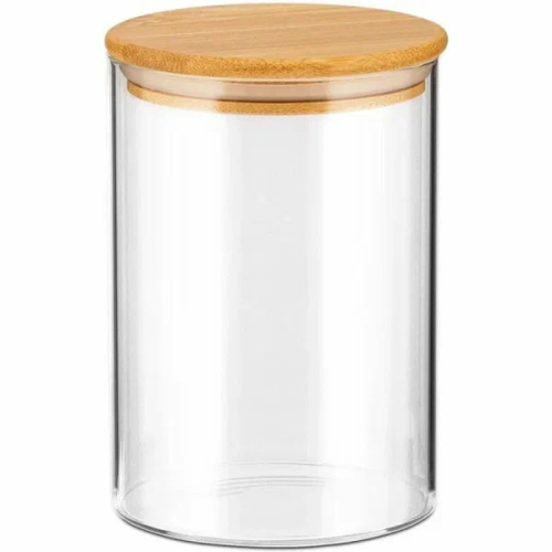 TECO банка д/сыпучих продуктов с бамбуковой крышкой 600мл TC-J600-02